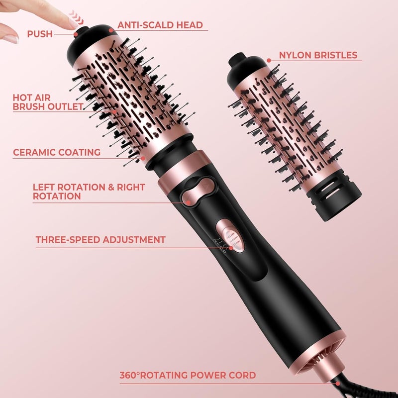 OKWRAP Hair Dryer Brush, 3-in-1 Rotating Round Hot Air Brush - Image 3